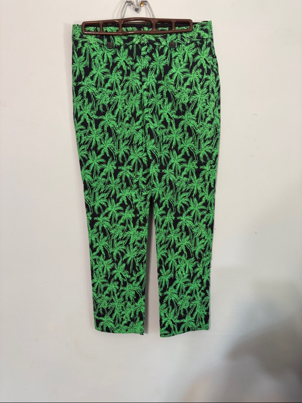 Banana Republic size 2 resort vacation Palm Print Martin Fit Pedal Pushers